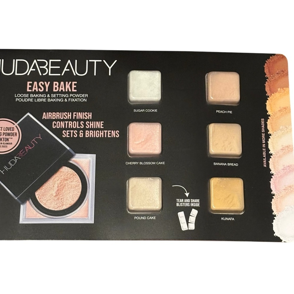 Huda Beauty Easy Bake Loose Baking & Setting Powder Tester 6 Different Powders